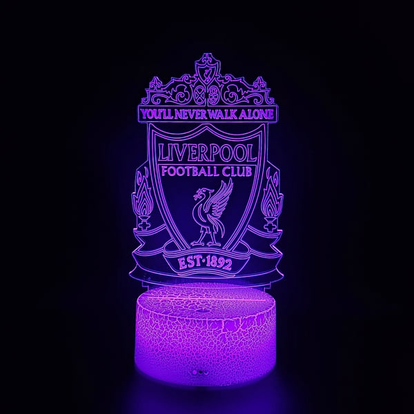 Liverpool FC Anfield 16 LED 3D Barnbordsnattlampa + Fjärrkontroll
