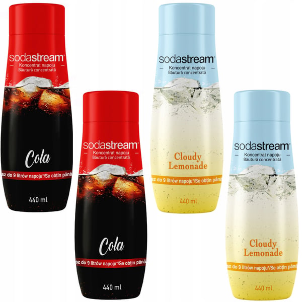 4 SodaStream-tiivisteen setti, 2 kpl (kola+limonadi)