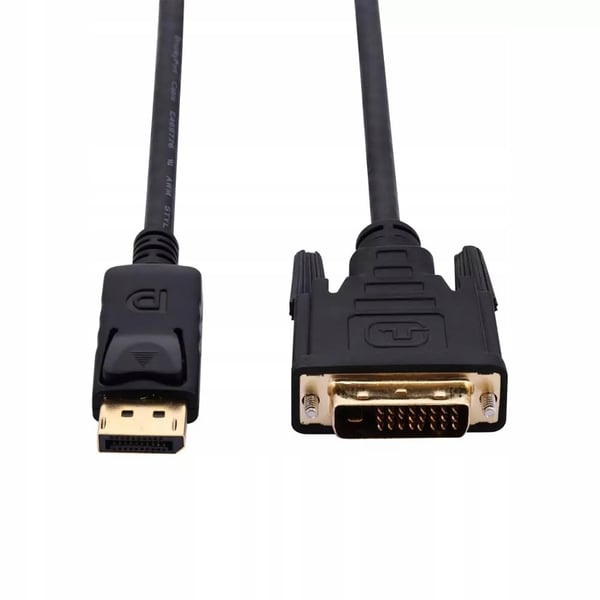 KONVERTERKABEL DISPLAYPORT DP - DVI-ADAPTER SKÆRMADAPTER 1,8M
