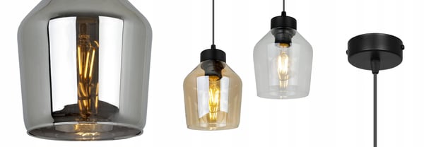 MODERNE ELEGANT HÆNGELAMPE MED GLASSKÆRM
