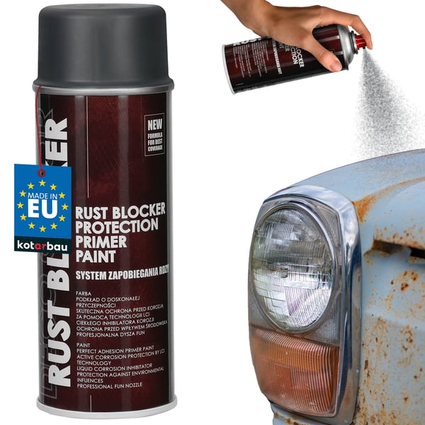 Rostbeskyttelse spraymaling til metalstakit og hegn beskyttelsesgrå RAL 7011 400 ml