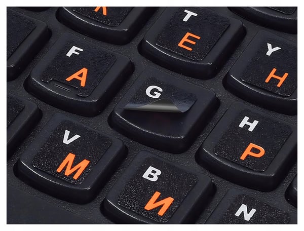 Tarrat Kannettavan tietokoneen näppäimistötarrat PC 13x13 kyrillinen ja QWERTY