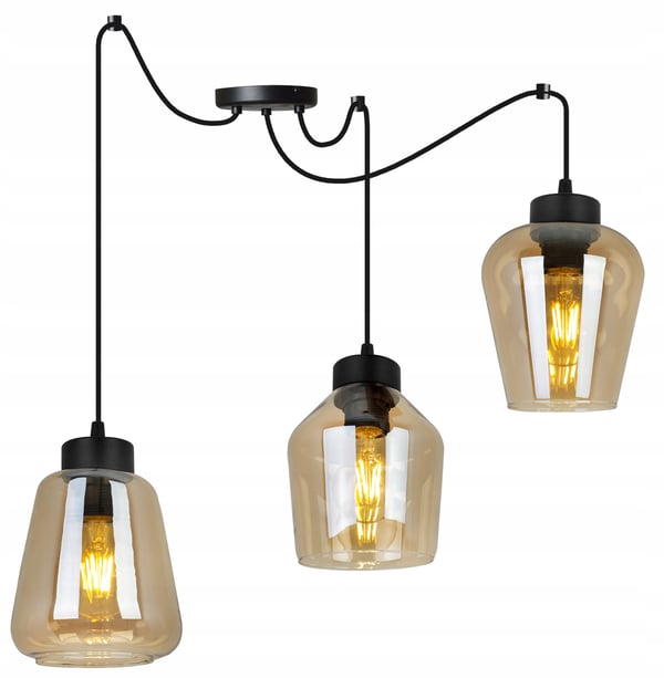 MODERNE ELEGANT HÆNGELAMPE MED GLASSKÆRM