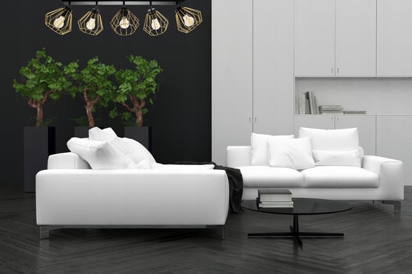 Lofthængende lampe med gylden LED-loftlampe