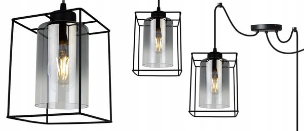 MODERNE ELEGANT HÆNGELAMPE MED GLASSKÆRM