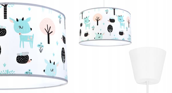 BØRNES LOFTSLAMPE LED-LAMPESKÆRM BAMBI