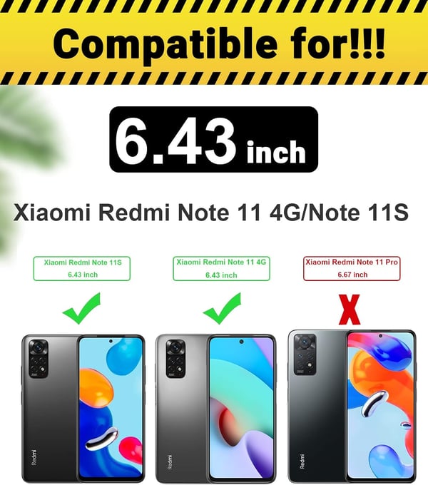 Etui til Xiaomi Redmi Note 11 / Note 11S, øko-læder, sort, med klap