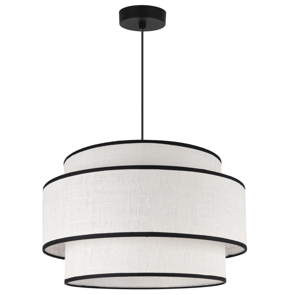 HÆNGELAMPE JUTA TRIO 1 FLAD SORT OG HVID 45CM E27