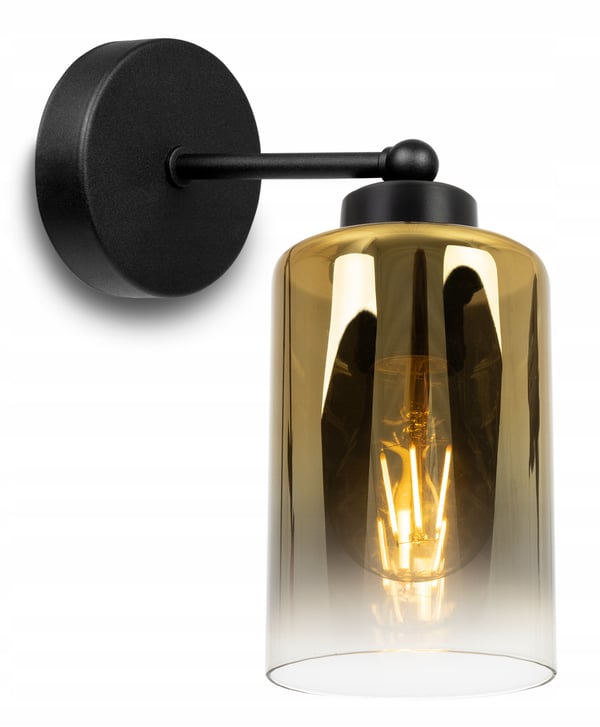 UNIK KNKIET-LAMPE, ELEGANT GLASSKÆRM