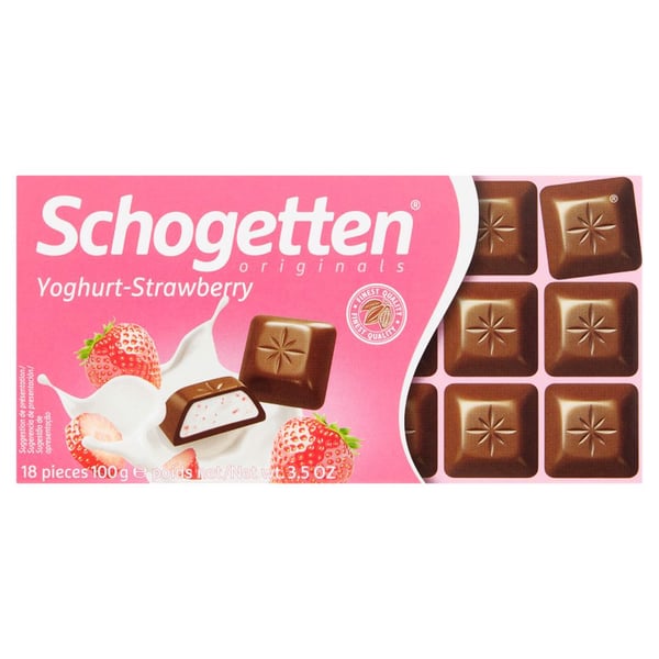 Schogetten Maitosuklaa jogurtti-mansikkatäytteellä 100 g