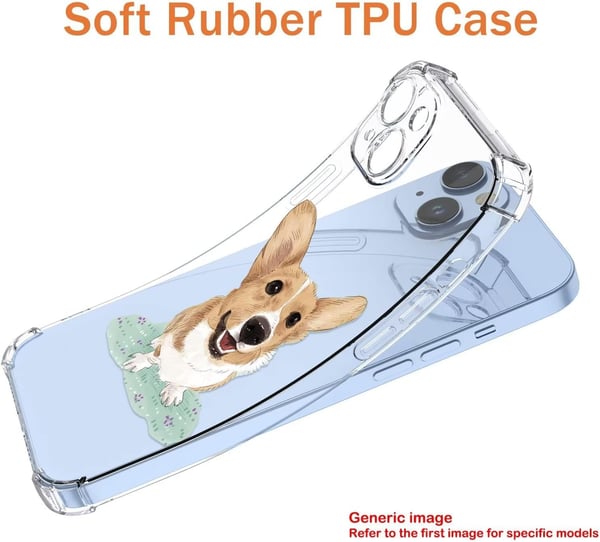 Silikone cover til Samsung Galaxy A04 gennemsigtigt cover med en Corgi hund