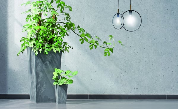 Effect Urbi DURS170E hög blomkruka med insats betong