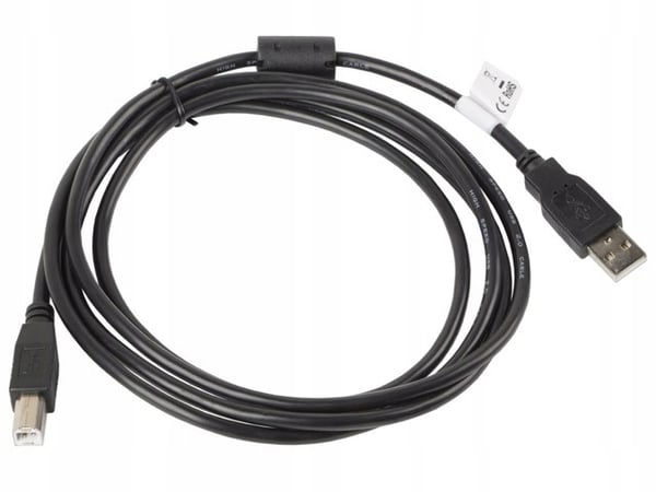 Lanberg AM-BM Ferrit USB 2.0-kabel 3m Svart