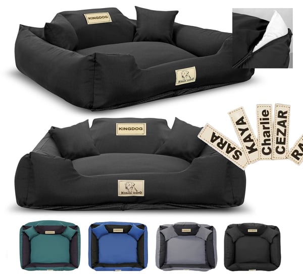 Koiran sänky aitta KINGDOG MM43 115x95 cm mukautettu purettava liukumaton musta