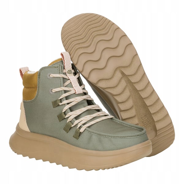 Heydude Wendy Peak Apres belagd twill 41990 storlek 38 olivgrön