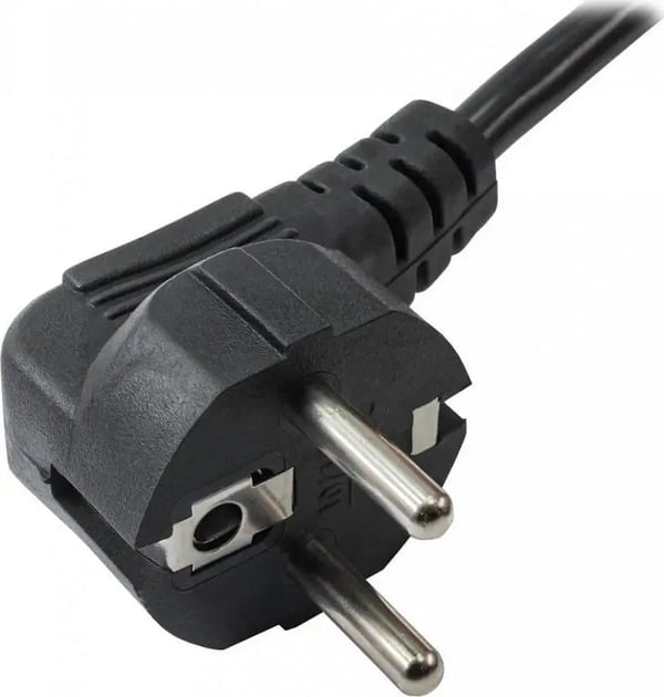 Akyga AK-NB-01A CEE 7/7 - IEC C5 bärbar datorströmkabel (klöverblad) 250V/50Hz 2.5A 1.5m svart