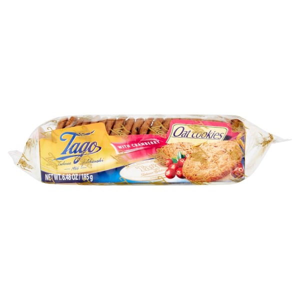 Tago kaurapuurokeksit karpaloilla 185 g Tago kaurapuurokeksit karpaloilla 185 g