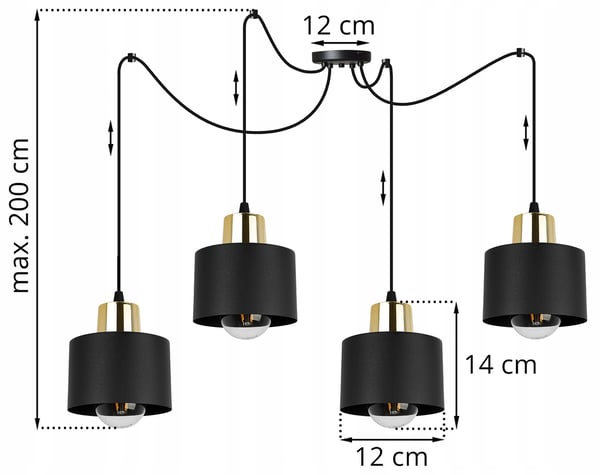 MODERNI KATTOVALAISIN MUSTA LED-VALAISIN