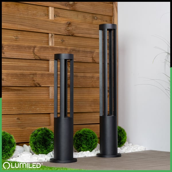Trädgårdslampa stolpe utomhus stående 12W LED 4000K QUERO 80cm LUMILED