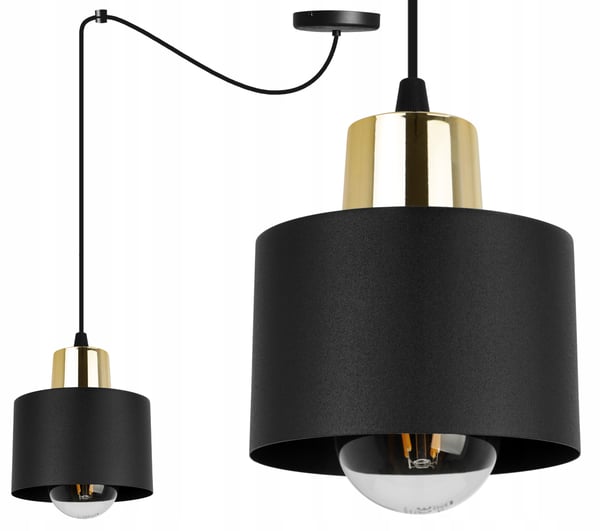 MODERNE LOFTHÆNGELAMPE SORT LED-LAMPE