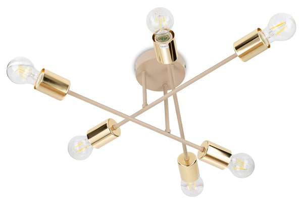 Robi taklampa beige 6xE27 50 cm