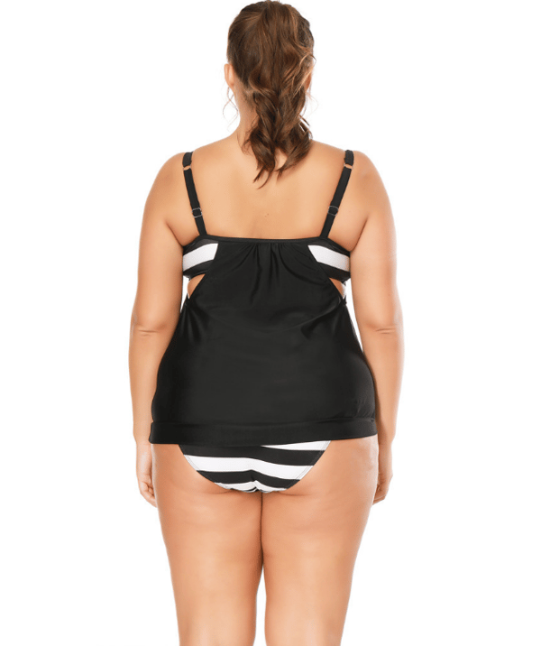 Tankini-dragt plus size badedragt XXL sorte behagelige graviditetstrusser Tankini-dragt plus size badedragt XL sorte behagelige graviditetstrusser