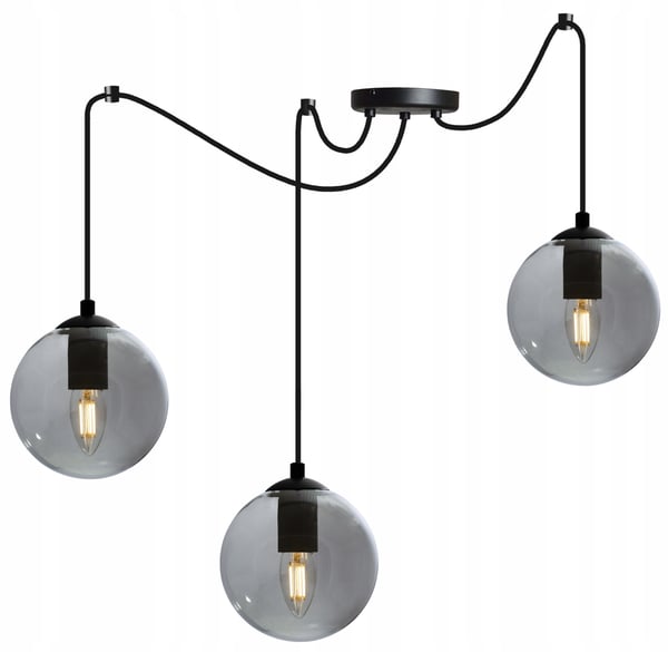 LED-TAKLAMPA MED GLASBOLL MED SPIDER