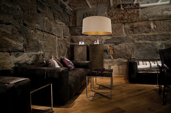 HÆNGENDE LAMPE LOFTSKRONE GYLDEN FLØJLSSKÆRM