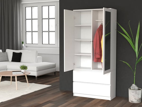 Malwa SS-90L hvid garderobe