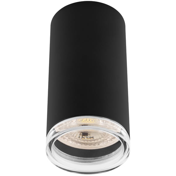 Taklampa spotreflektor LED armatur spot rör GU10 IP44 ADERO svart Lumiled