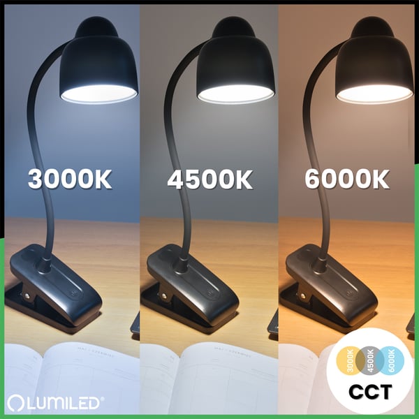 Pöytälamppu LED 5W CCT piirustus pöytävalaisin koululamppu TESA 2 musta LUMILED