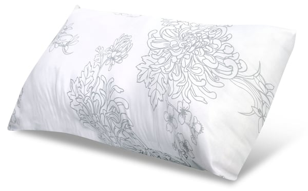 Pude 80x40 cm allergivenlig mikrofiber printet silikone