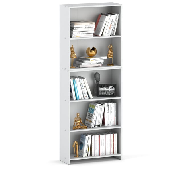 Hvid kontorreol 70 CM med 5 hylder Binders Legetøj Loft