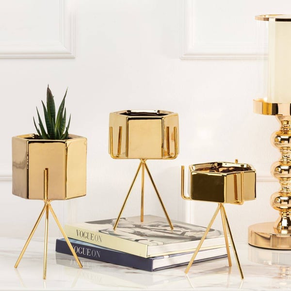 Sashi Guld Blomkruka 16,5 cm