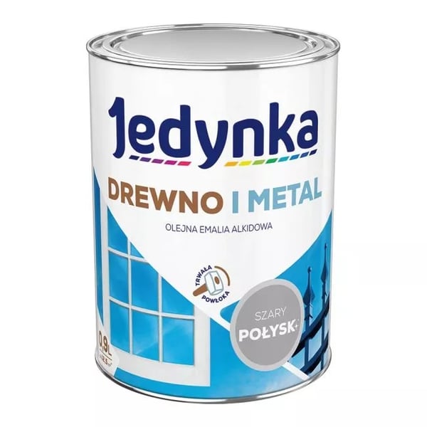ALKYD EMALJE TIL TRÆ OG METAL LYS GRÅ 0,9L - 5EMAL.SZJ0,9