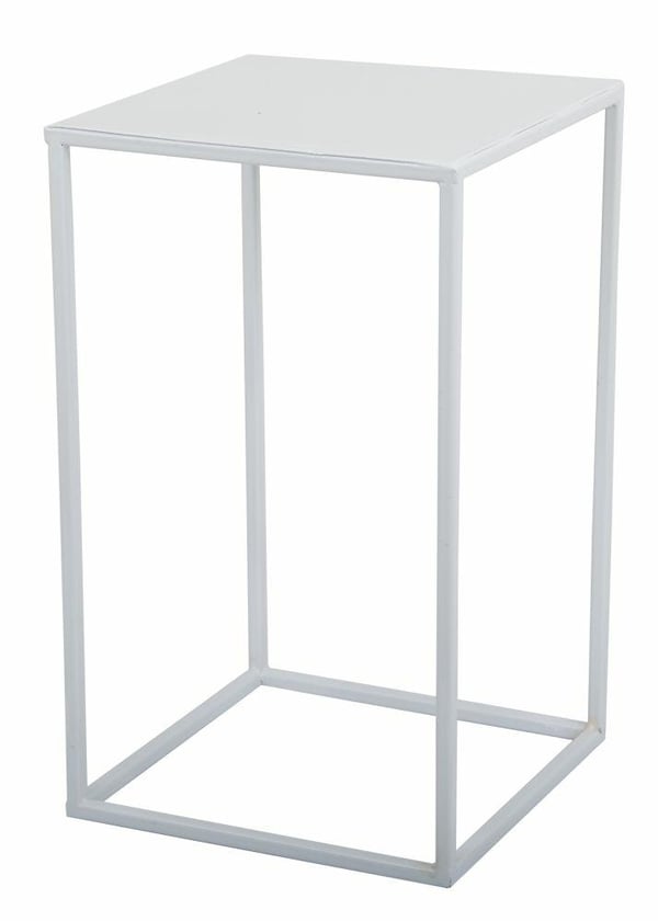Modern stående blomställning 40 cm vit