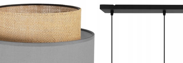 Hængende lampe, loftslysekrone, lampeskærm, boho juta