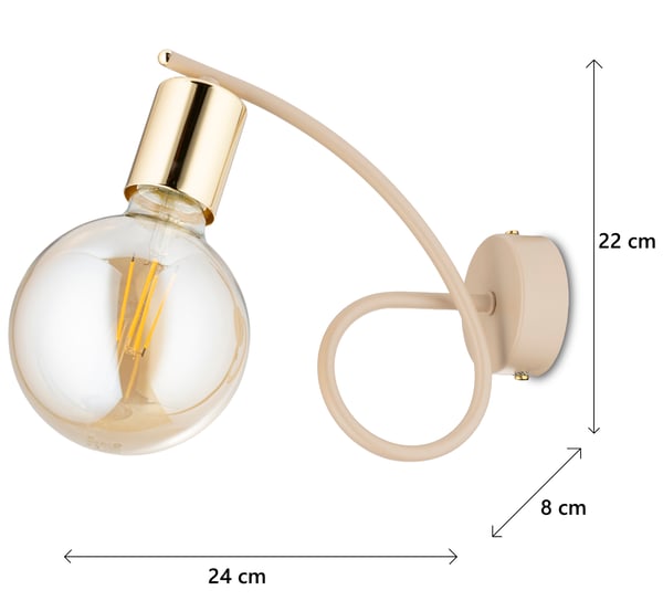 Kango Beige vägglampa 1xE27
