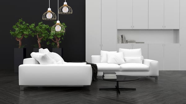 Lofthængende lampe lysekrone gylden lampeskærm loft