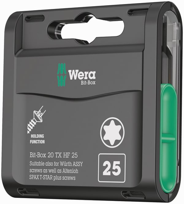 BIT-BOX SÆT 20 TX HF, TX 20MM, 20 STK WÜRTH, SPAX - W05057777001