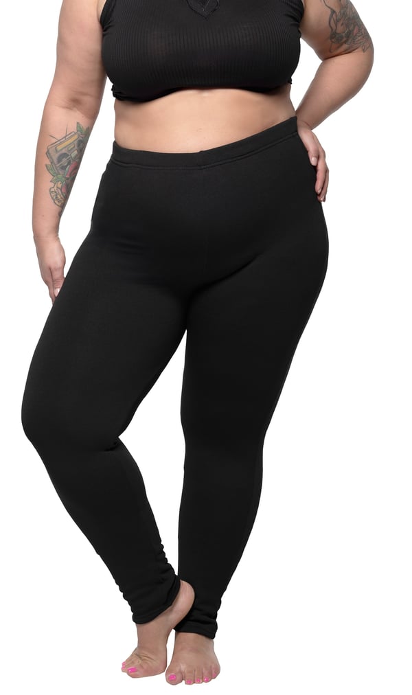 Damleggings fodrade med päls tjocka vinterleggings 4XL/5XL