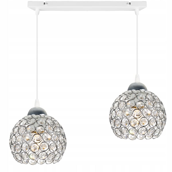 Kromhængende lampe med LED-krystal til loftet