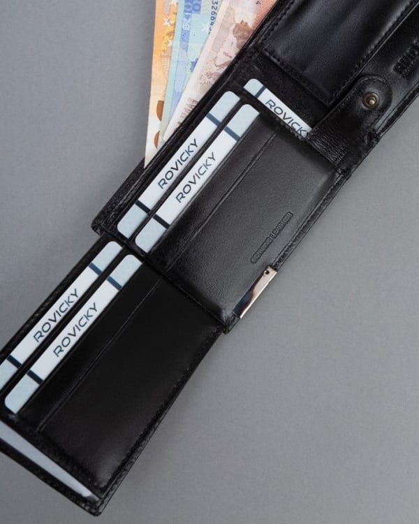Herrplånbok i läder RM-05-BCF-BP-9533 Svart