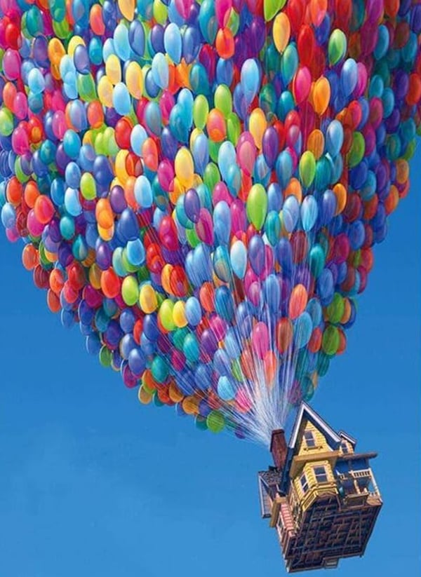 Ob_L_62 diamantmålning 30x40 cm ballonger