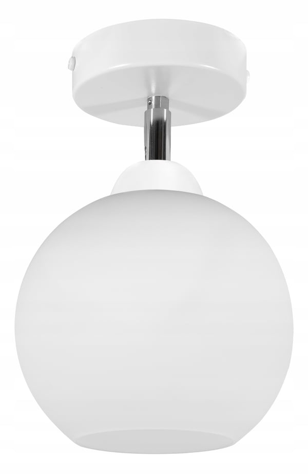 KLASSISK LOFTLAMPE HVID KUGLET LED LAMPESKÆRM