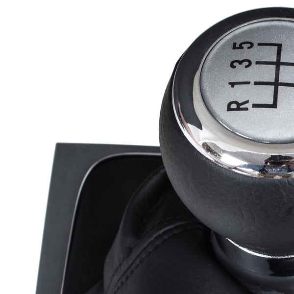 VW Passat B6 05-10 gearkugle sølv og bellowsramme krom 5 gear bredt ring