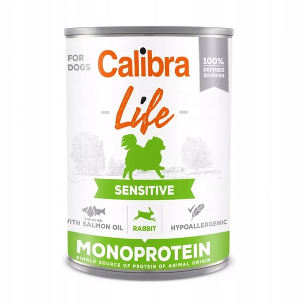 Våt hundfoder CALIBRA LIFE Sensitive kanin 12 x 400g