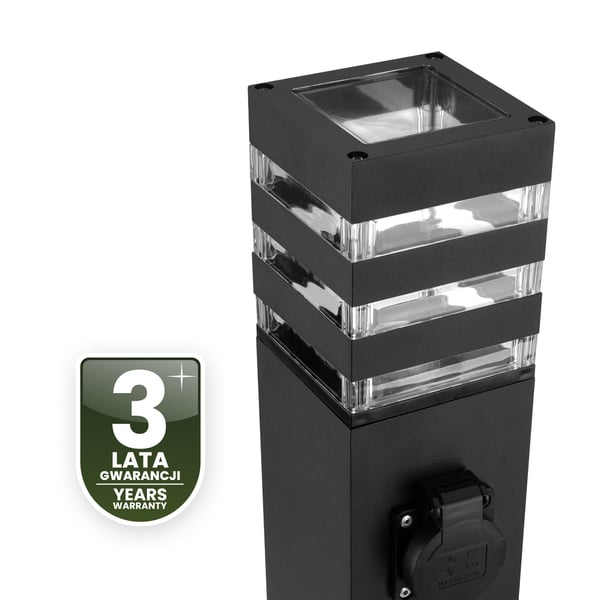 Havelamp stolpe udendørs standig E27 LED med stikkontakt TAXUS 2 80cm LUMILED