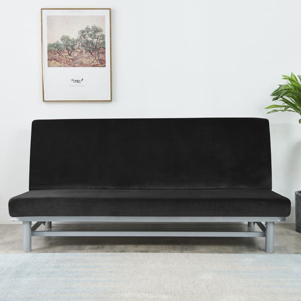 Sohvanpäällinen 190-210cm musta sametti