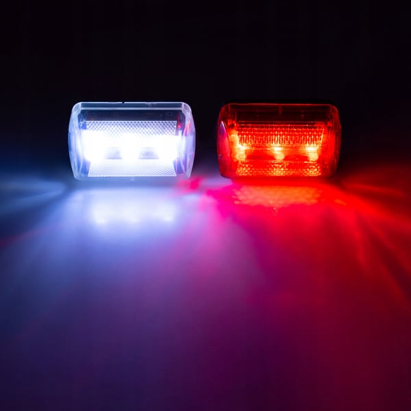 Cykellyktesæt batteridrevet LED-cykellygte for og bag 3 lysindstillinger